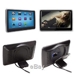 2PCS 10.1 1024600 HD LCD Car Headrest Monitor DVD Player HDMI/USB/SD/IR/FM Kit