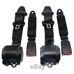 2Set Universal 3 Point Retractable Seat Belts for Jeep CJ YJ Wrangler 1982-1995