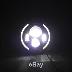 2X 7INCH 280W LED Headlight Hi/Lo Beam Halo Ring DRL For Jeep Wrangler CJ JK
