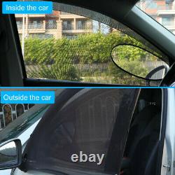 2pcs Car Front Sides Windows Sunshade Cover Visor Mesh Screen Shield Accessories