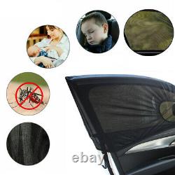 2pcs Car Front Sides Windows Sunshade Cover Visor Mesh Screen Shield Accessories