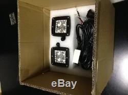 2x 3 CREE Led Work Light Bar Fog Pods with RGB Halo Ring Color Change Chasing Kit
