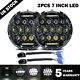 2x 7 Inch LED Headlight Hi/Lo Beam DRL For Jeep Wrangler JK TJ LJ 97-17 Rubicon