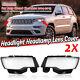 2x For Jeep Grand Cherokee 2014-2019 Headlight Lens Replacement Cover LEFT+RIGHT