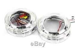 3.0 H1 Bi-Xenon Projector Lens VW GTI Style LED Halo Ring Shroud For Headlights