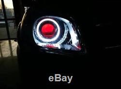 3.0 H1 Bi-Xenon Projector Lens VW GTI Style LED Halo Ring Shroud For Headlights