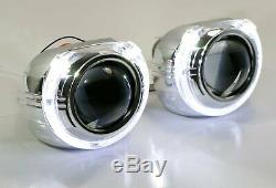 3.0 H1 Bi-Xenon Projector Lens with S-MAX LED Halo Ring Shrouds For Headlights