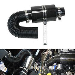 3'' Carbon fiber Air filter Cool Induction Ram Cold Air Intake with Intake Hose