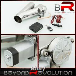 3 Electric Exhaust E-Cut Out/ Cutout Valve System +Remote For Catback Downpipe