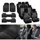 3-row SUV VAN Gray Seat Covers 8 Seaters with Black Floor Mats For Sedan SUV Van