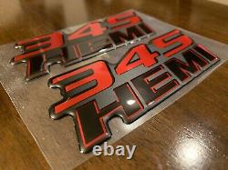 345 HEMI Badges (Pair) For Challenger/Charger/Durango/300/Jeep Grand Cherokee