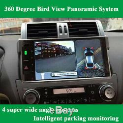 360° HD Bird View 4 Camera Car Parking Helper Shock Alarm Real Time Monitored
