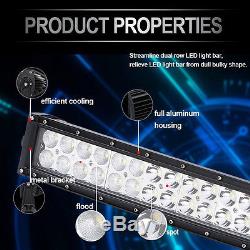 372W 52 inch LED Light Bar Curved + 4x 4 CREE Led Pods Truck SUV 4WD Jeep 50