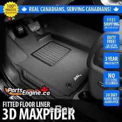 3D MAXpider Mats Floor Liners BLACK for Jeep Grand Cherokee 2014 2013 2012 12-14