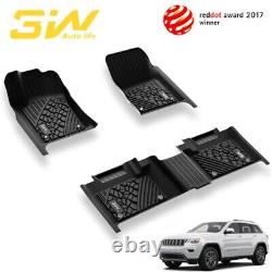 3W Floor Mats Fit For 2013-2015 Jeep Grand Cherokee All Weather TPE Floor Liners