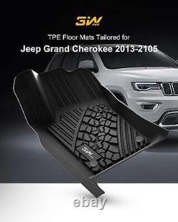 3W Floor Mats Fit For 2013-2015 Jeep Grand Cherokee All Weather TPE Floor Liners