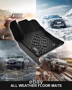 3W Floor Mats Fit For 2013-2015 Jeep Grand Cherokee All Weather TPE Floor Liners