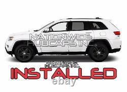 4 Black 2014-2017 Jeep Grand Cherokee 17 Wheel Skins Hub Caps Full Rim Covers