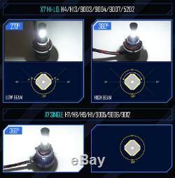 4-sides 9005+9006 CREE LED Headlights Conversion Kits total 4800W 720000LM Hi/Lo