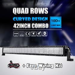 42INCH 2880W CURVED LED LIGHT BAR SPOT FLOOD Fit For Dodge Ram 1500 2500 Truck