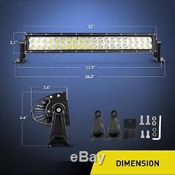 42Inch LED Offroad Light Bar Combo + 20 +4 CREE PODS SUV 4WD UTE FORD JEEP 40