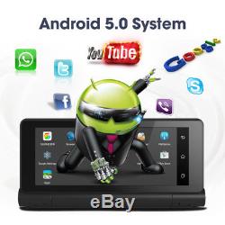 4G 6.84 HD 1080P Car DVR GPS Navi Dual Cam Android +Bluetooth16GB ADAS Foldable