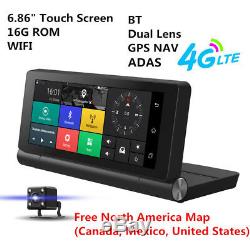 4G Car DVR GPS Navigator Camera 6.84 Android5.0 Cam Bluetooth HD 1080P Video