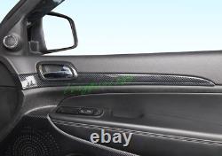 4PCS Carbon Fiber Inner Door Panel Cover Trim For Jeep Grand Cherokee 2011-2020