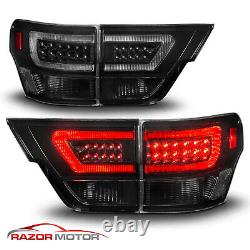 4PCS LED C Bar Tail Lights Pair For 2011-2013 Jeep Grand Cherokee Black Smoke