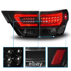 4PCS LED C Bar Tail Lights Pair For 2011-2013 Jeep Grand Cherokee Black Smoke