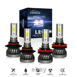 4X 9005 H11 LED Headlight Bulb High-Low Beam For Jeep Grand Cherokee 2011-2017