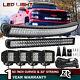 50Inch LED Light Bar Curved +32in +3'' Pods Truck Offroad Combo Driving 52
