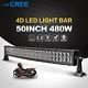 50inch 480W CREE LED Curved Light Bar Combo Offroad UTE Jeep Driving 4WD ATV 52