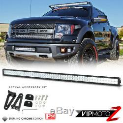 52 Inch Roof Grill Mount SMD CREE LED Lights Bar Driving Lamps 300W FLOOD SPOT