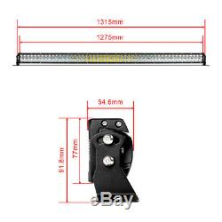 52Inch 1200W CREE LED Work Light Bar Offroad Lamp Spot Flood Combo 4WD SUV Truck