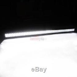 52inch 700W LED Work Light Bar Spot Flood Combo Driving SUV Pickup Fog Lamp 54