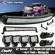 52inch Curved LED Light Bar Combo+32''+4× 4inch Work Lamp Offroad Truck SUV