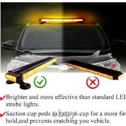 54 LED 26 Strobe Light Bar Amber Emergency Traffic Advisor Double Side Warning