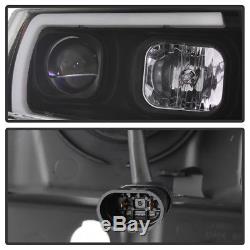 55W HID Built-In 99-04 Grand Cherokee WJ Neon Tube LED DRL Projector Headlight