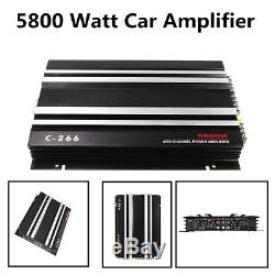 5800 Watt RMS 4/3/2 Channel Powerful Car Audio Power Stereo Amplifier Amp 4Ohm