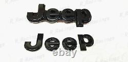 5PCS Gloss Black Front & Rear & Doors & 4X4 EMBLEM 2014-2021 Jeep Grand Cherokee