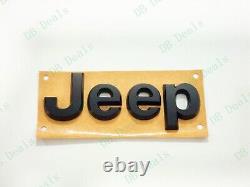 5PCS Matte Black Front Rear Door 4x4 Emblems 2022+ Jeep Grand Cherokee 2 Row WK