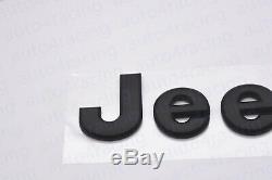 5pcs 2014-2018 Jeep Grand Cherokee Matte Black Replacement Nameplate Emblem OEM