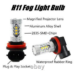 6Pcs LED Headlight & Fog Bulbs Light Kit Combo For Jeep Grand Cherokee 2017-2020