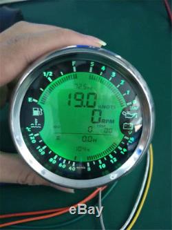 6in1 Digital Car GPS Speedo Tacho Indicator Odo Volt Fuel Water Temp Gauge 85mm