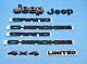 6pcs 2014-2020 Jeep Grand Cherokee Black Front Rear Nameplate Emblem Set LIMITED