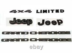 6pcs 2014-21 Matte Black Jeep Front Rear Limited 4x4 Grand Cherokee Emblem Oem
