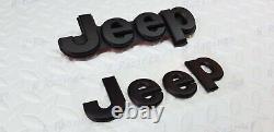 6pcs 2014-21 Matte Black Jeep Front Rear Limited 4x4 Grand Cherokee Emblem Oem