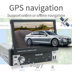 7 1 DIN Android 9.1 HD Flip Up BT GPS Navi Car Stereo MP5 Player FM Radio DVR