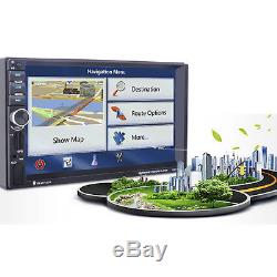 7 2 Din In-dash GPS Navigation Car Bluetooth Stereo MP3 Audio FM Radio Player
